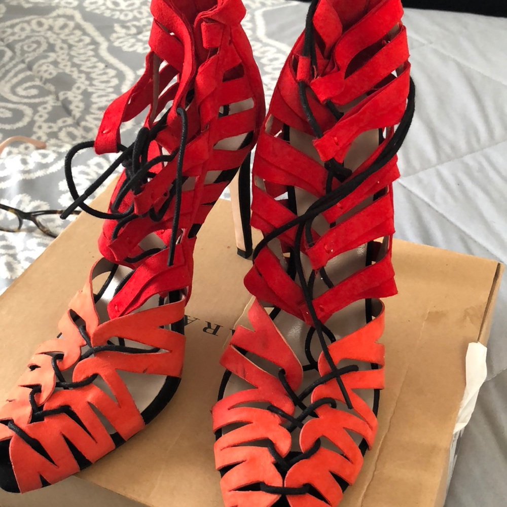 Color block sandals by Zara